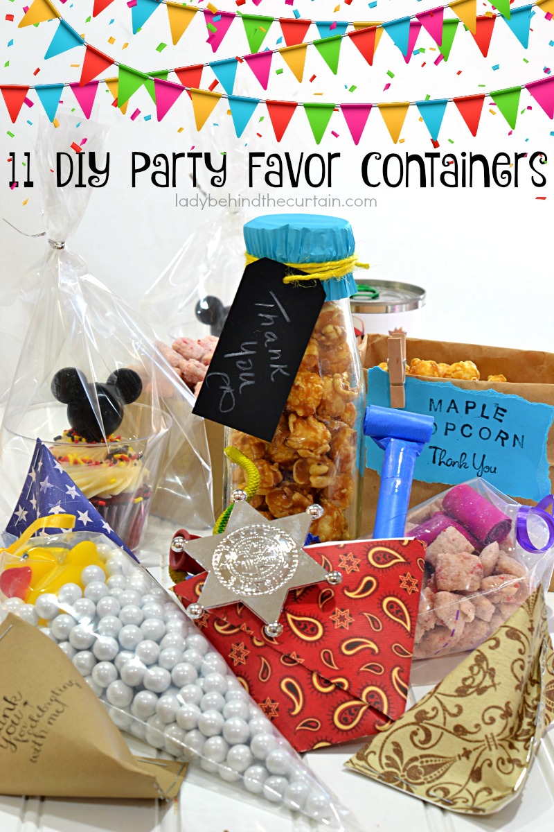 11 DIY Party Favor Containers,birthday party favors, cheap party favors